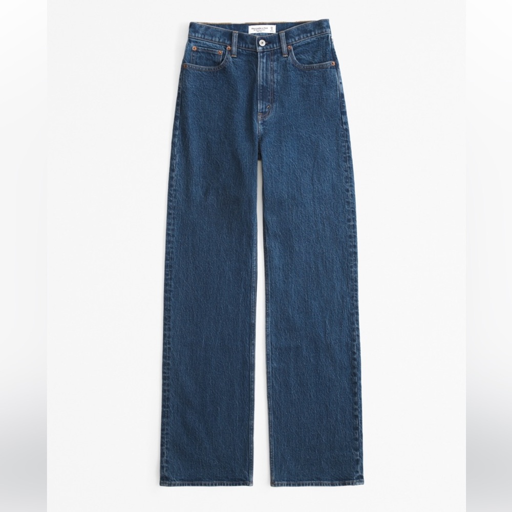 A&F High Rise 90s Relaxed Straight Leg Jeans